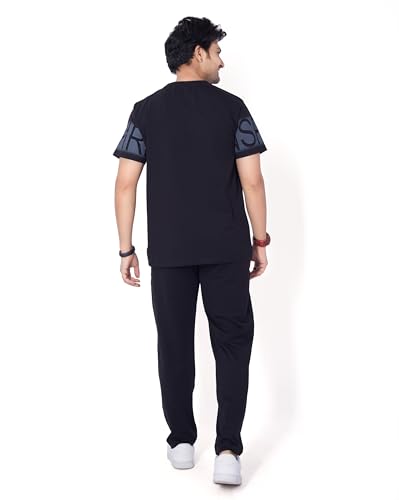 Image of WEET Cotton T-Shirt and Pyjama Set for Men,Night Wear for Men,Men's Pyjama Set 122
