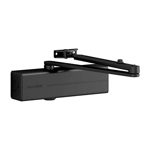 Tesa Assa Abloy DC340-D9005, Cierrapuertas de guía deslizante o brazo articulado, Negro