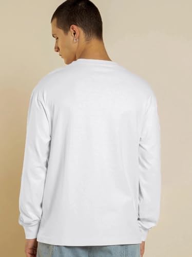 Image of Oversized Cotton Plain Full Sleeve Round Neck Combo T Shirt for Men Pack of 2