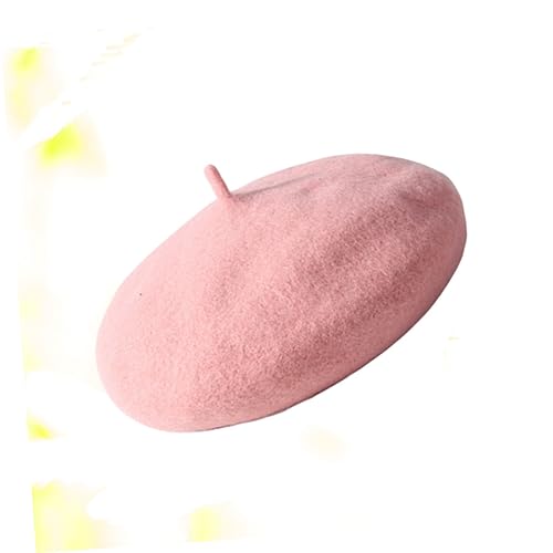 BESPORTBLE Wool Beret Warm Pink Hat for Outdoor Fashion for Lightweight Washable for Daily Wear Special Occasions4