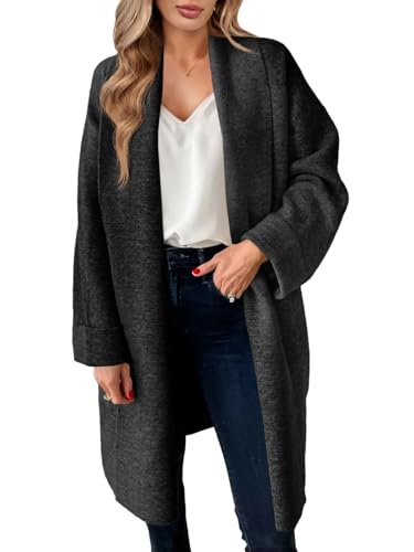 Image of Saodimallsu Womens Long Cardigan Sweaters Chunky Open Front Oversized Slouchy Knit Fall Trendy Coatigan Jackets