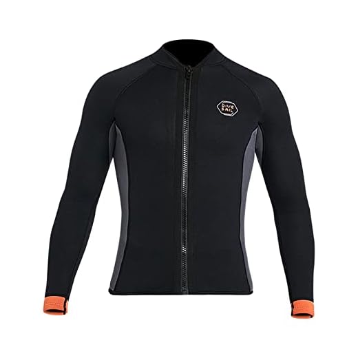Heavyoff Neoprenanzug Tauchanzug Jacke Herren 3mm Neoprenjacke Wassersport Badeanzug mit Reißverschluss vorne Für Surfen Schwimmen