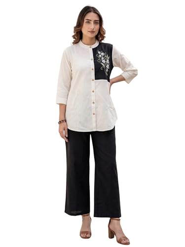Image of TOPLOT Embroidery Cotton Kurta Set for Woman || Co ord Set for Women Stylish (5239)