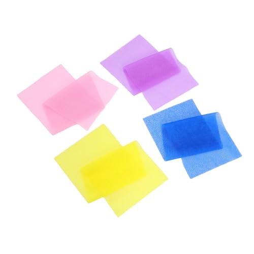 YARNOW 4 piezas Paños Exfoliantes de Nylon para Baño Toallas de Malla Elásticas para Ducha Limpieza Profunda Piel Dead Skin Removal