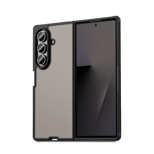 Qiinogow Samsung Galaxy Z Fold 7 �P�[�X �Ή� Samsung Galaxy Z Fold 7 �P�[�X �������}�b�g�V���R�� �ی�P�[�X �����^ �g�уP�[�X �ϏՌ� ���h�~ �w��h�~ TPU (�}�b�g�u���b�N)
