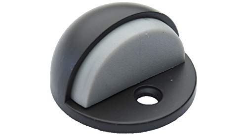 QCAA Low Dome Floor Door Stop, H 25.4 x Diameter 44.5mm, Zinc Die Cast, ORB Oil Rubbed Bronze, Powder Coated, 2 Pack