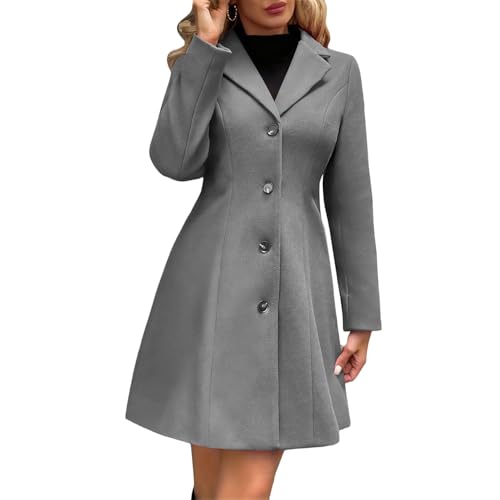 Manteau femme long revers Tomwell pour hiver chaud et élégant