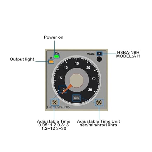 Relais temporisé H3BA-8H DC24V avec embase pour tableau électrique industriel - 4