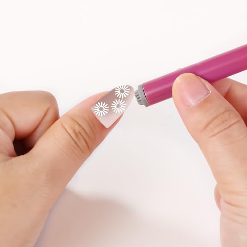 6 peças de caneta de carimbo de arte de unhas, caneta de carimbo de unha floral com diferentes padrõ