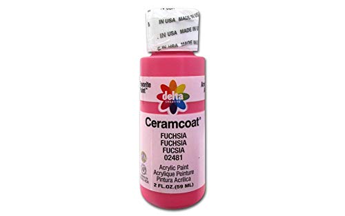 Plaid Delta Ceramcoat Acrylic Paint 2oz-Fuchsia - Semi-Opaque