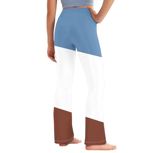 Toddler Girls Comfort Color Block Yoga Pants Teens High Waisted Straight Leg Activewear Leggings for Kids 2-13 Years4