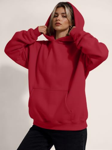 Image of Trendy Queen Women Oversized Hoodies Fall Outfits | Gentle Skin Feel, Aesthetic Drop Shoulder, Large Kangaroo Pocket, Seamless Daily Outfit Match
