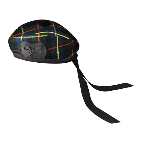 Image of Glengarry Cap-Traditional Scottish Hat, Acrylic Wool Tartan Glengarry hat, Kilts /Bagpipes Accessories