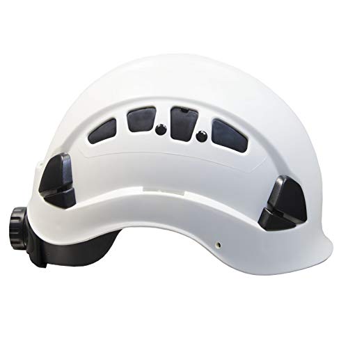 Jorestech Hard Hat White Abs Work-At-Height And Rescue Slotted Ventilated Helmet With 6-Point Ratchet Suspension Ansi Z89.1-14 Certified For Work, Home, And General Headwear Protection Hhat-04 #TOP2