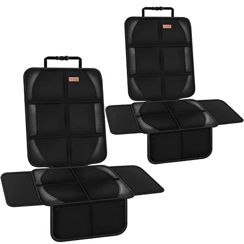 Spotmart Car Seat Protector Covers for Child Carseat mat 600d Fabric Waterproof Non Slip Thickest Padding with Storage Pockets Long-Lasting Cushion Protectors Large Size Prevent Dirt Scratches