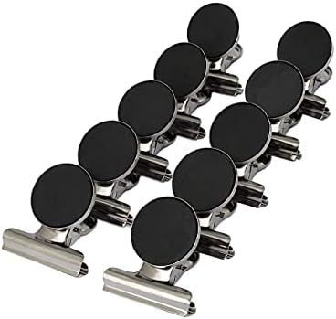 Refrigerator Magnets by MiTBA Super Strong Heavy Duty Magnets for Photos Lists Calendars Crafts and Much More! Set of 10 Round Whiteboard and Fridge Magnets with 1.5in Wide Clips. Get Magnetic