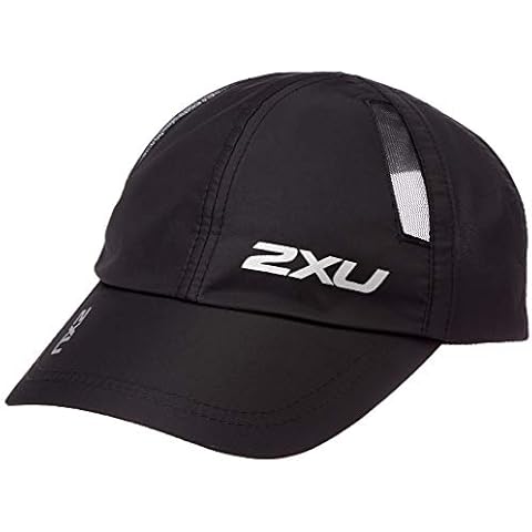 2XU UK Unisex Run Cap, Black, OSFA Cover