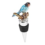 KOCKSHION 創意珐琅彩喜鹊形ワインボトルストッパー 酒瓶塞 高性能密封で鮮保持 バー用 多対応 おしゃれな動物モチーフ装飾 保存簡単