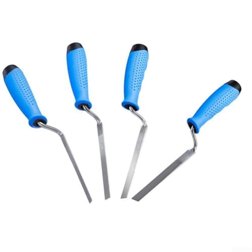Niceminiwall 4pcs Stainless Steel Flat Finishing Trowels For Concrete, Dry Lining, And Stucco With Ergonomic Handle Design