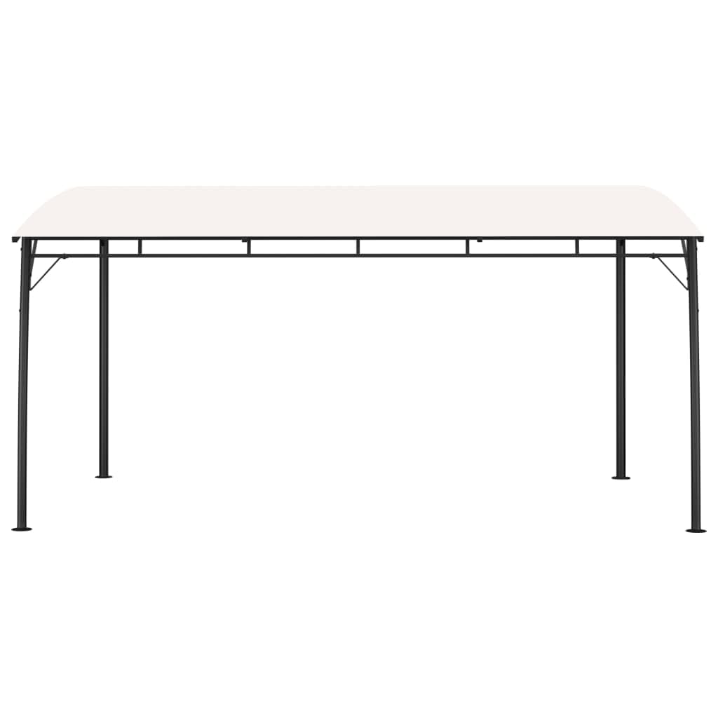 Pergola 4 x 3 x 2,55 m Auvent de terrasse en acier Crème