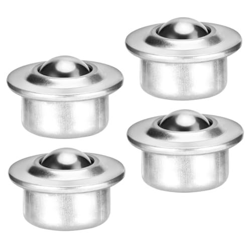 MUSISALY 4pcs Ball Bearing Wheel (cy-15 * 16) Ball Casters Bearing Appliance Rollers Furniture Roller Bearing Rotatable Ball Bearing Caster Roller Transfers Roller Ball Silver Carbon Steel