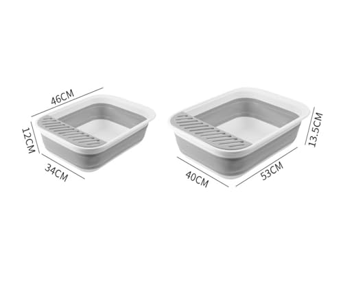 Arenero semi cerrado plegable para gatos azul pequeño miniatura 2