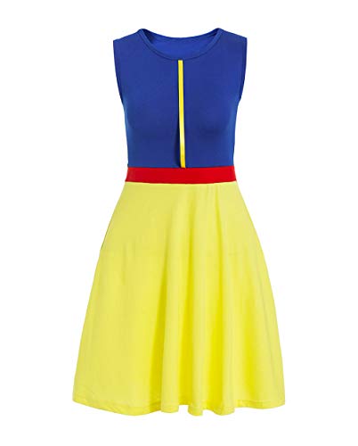 Waruila Womens Classic Snow White Costume Snow white Queen dress Snow White Adult Costume (Yellow S)