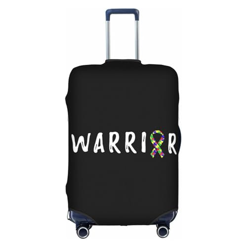 Travel Luggage Cover Warrior Autism Awareness Fashion Washable Baggage Suitcase Protector Fit For Luggage Large
