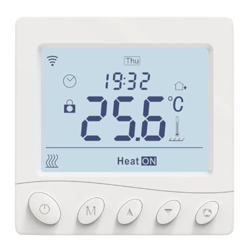 Eighosee Termostato WiFi Controlador de Temperatura Calefacción por Suelo Radiante Caldera de Gas Control por Aplicación Funciona con Home