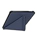 kwmobile Origami Case Compatible with Kobo Libra H2O Case - Slim PU Leather Cover with Stand - Dark Blue