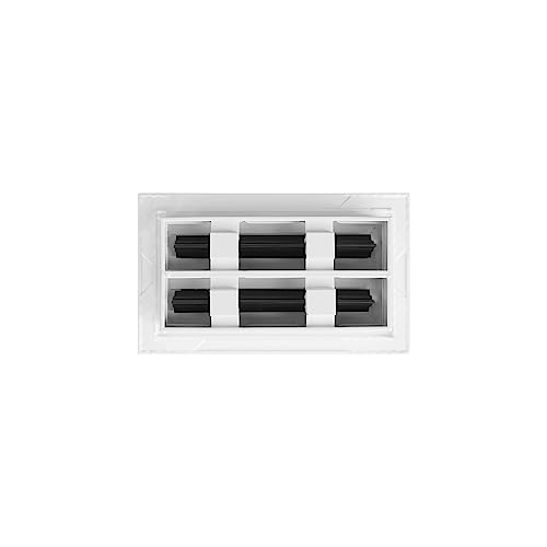 Image of BUILDMART - 8x4 White Modern AC Vent Cover - Decorative Air Vent - Standard Linear Slot Diffuser - Register Grille for Ceiling, Walls & Floors - Texas Buildmart