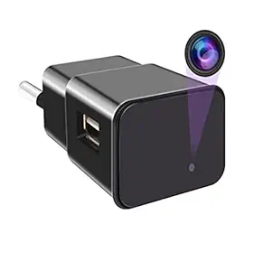 Asleesha New Spy WiFi Charger Camera Record While Charging Hidden Work on Light 1080P 4K HD Resolution USB WiFi Charger Spy Mini Camera with Motion Detection