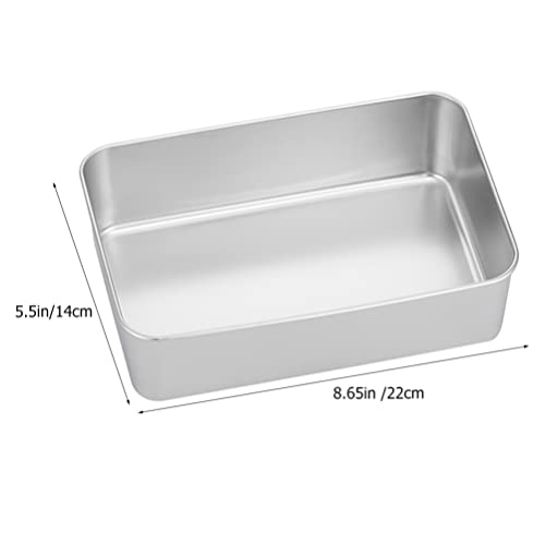 Upkoch Bread Pan Loaf Pan 4 Pcs Tiramisu Cake Pan Stainless Steel Baking Loaf Pans Square Baking Pan Metal Bakeware For Bread Meatloaf Cake Brownies Bread Pan Cupcake Pan #TOP2