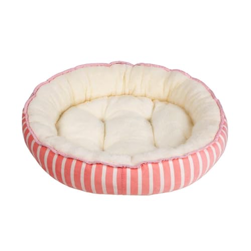 Lit rond pour chat en peluche pour des siestes cocooning au salon
