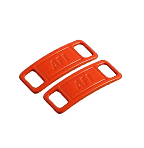 2PCS Sneaker Shoe Lace Charms for Nike Air Force 1 (AF1) | Personalize with Vibrant and Colorful Lace Charms for Nike Air Force 1 by And One(Orange)