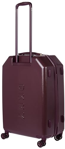 DKNY Metal Logo Upright Hardside Luggage 26", Burgundy4