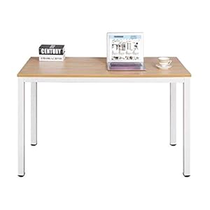 sogesfurniture AC3TW-100-SF Bureau, computertafel, kantoortafel, werktafel, eettafel van hout en staal, eenvoudige…