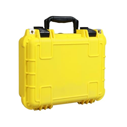 Image of Jack Boss 14x 11.5x 6.5 Inch Hard Case, Portable Weather Waterproof Protective Camera Case with Customizable Foam, Fit Use of Drones, Camera, Equipments, Yellow