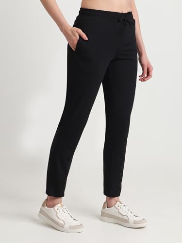 Image of T T Women Regular Fit Poly Jersey Solid Trackpant