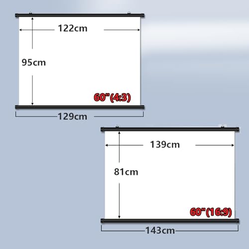 Pantalla Manual Portátil 60" 16:9 para Proyección miniatura 3