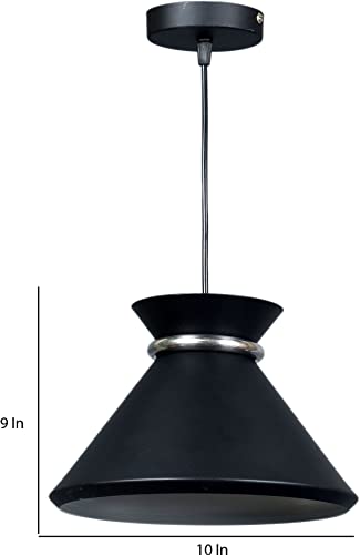 Image of MONI Lights Hanging Tulip Cone Disc Ceiling Light Lamp Home Decor Items, Hanging Ceiling Decorative Chandelier Home, Living Room, Indoor Outdoor Jhumar Lighing ML 0103BK Black(Pack of 3)