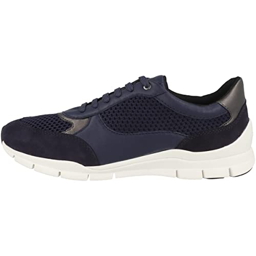 Geox Zapatillas D Sukie para niñas, Azul Marino, 35 EU