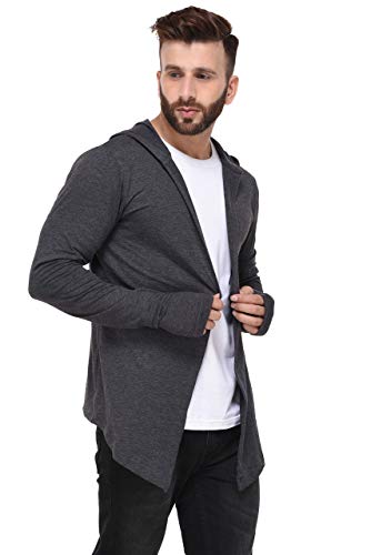 Image of Rigo Men's Cotton Cardigan (LC09171006-L 1 Charcoal Large)