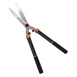 Garden Hedge Shears Manual Hedge Clippers for Trimming Borders Topiaries Boxwood and Decorative Grasses, 21 Inch Carbon Steel Bush Cutter by LKDING