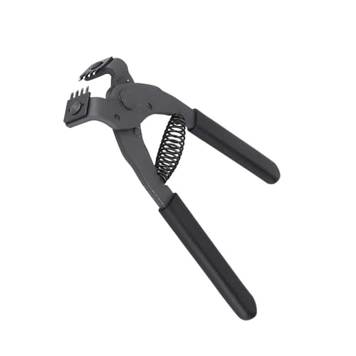 Zerone Leather Hole Punch Tool, Professional 4mm 4-Teeth Diamond Chisel with Carbon Steel Head & Comfort Grip Handle for Belts, Watches, Bags Leathercraft DIY Project