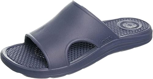 Image of Totes Men's Everywear Slide Sandals Lightweight Waterproof Comfort Slides with Cushioned Footbed for Pool, Beach & Everyday Wear