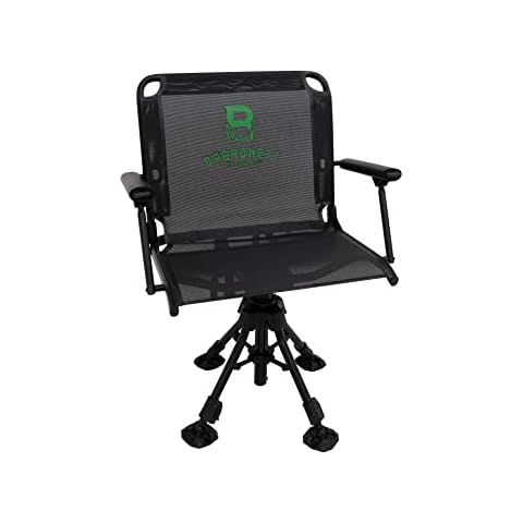 Barronett Blinds 360 Deluxe Wide Chair, Silent 360-degree Swivel Hunting Chair, Extra-Wide, Comfortable TearTuff Mesh Seat, Adjustable Height, 350 lb. Capacity, Black, BC107 Cover