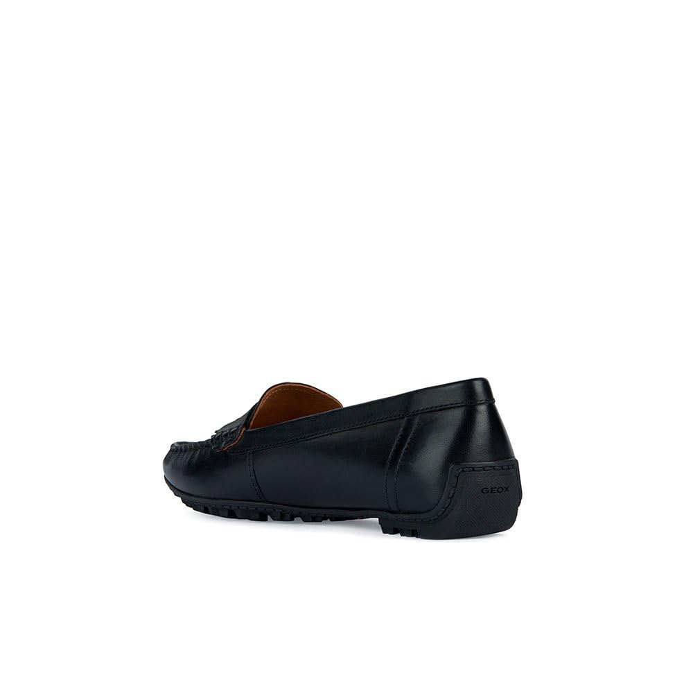 Geox Girl D Kosmopolis + GripMoccasin, Black, 6 UK