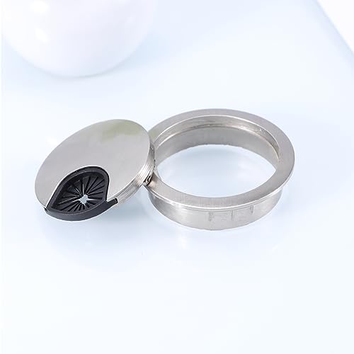 Mikikit 4pcs Zinc Alloy Round Grommet Cable Cover for Desk Cable Cord Hole Cover Under Desk Management Accessory miniatura 6