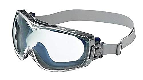 Uvex by Honeywell Stealth OTG Safety Goggles with Clear Lens, Dura-Streme Anti-Fog/Anti-Scratch Coating & Neoprene Headband (S3970D), one size fits most